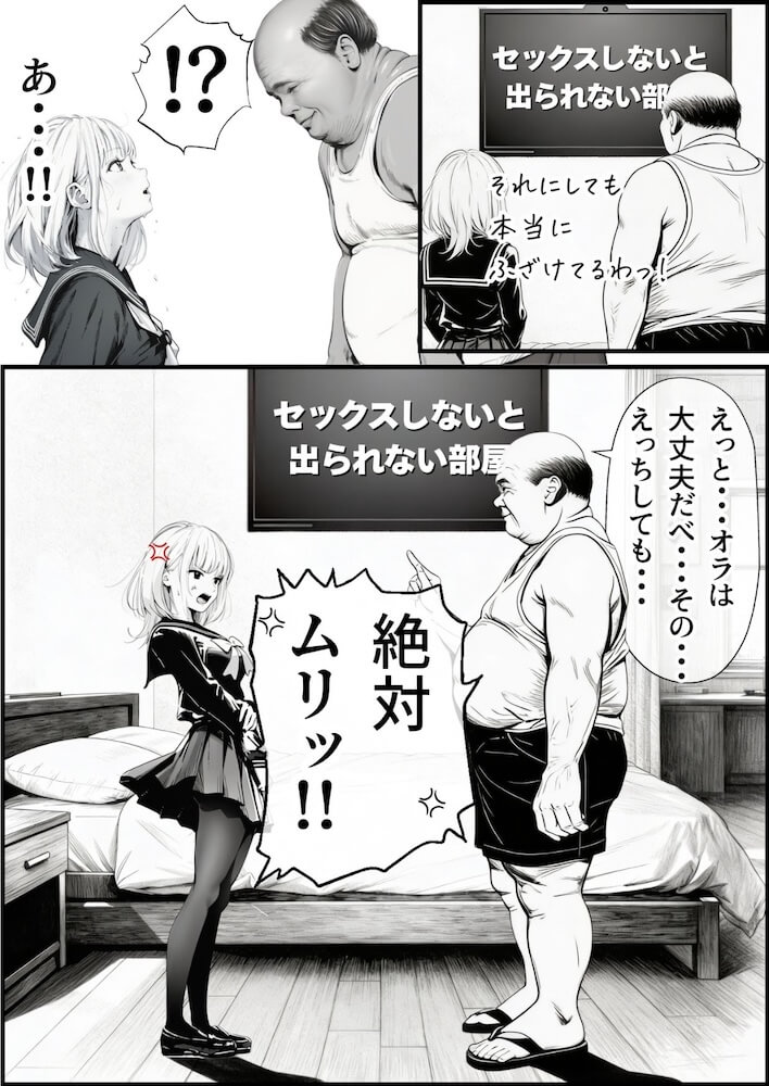 セックスしないと出られない部屋に親友のパパと閉じ込められたんですけど〜！？ 2ページ目